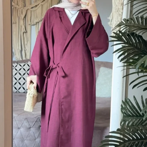 women burgandy dress wide angel One-shoulder Side Tie Dress