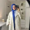 premuim light beige coat mirror selfie premium leather coat